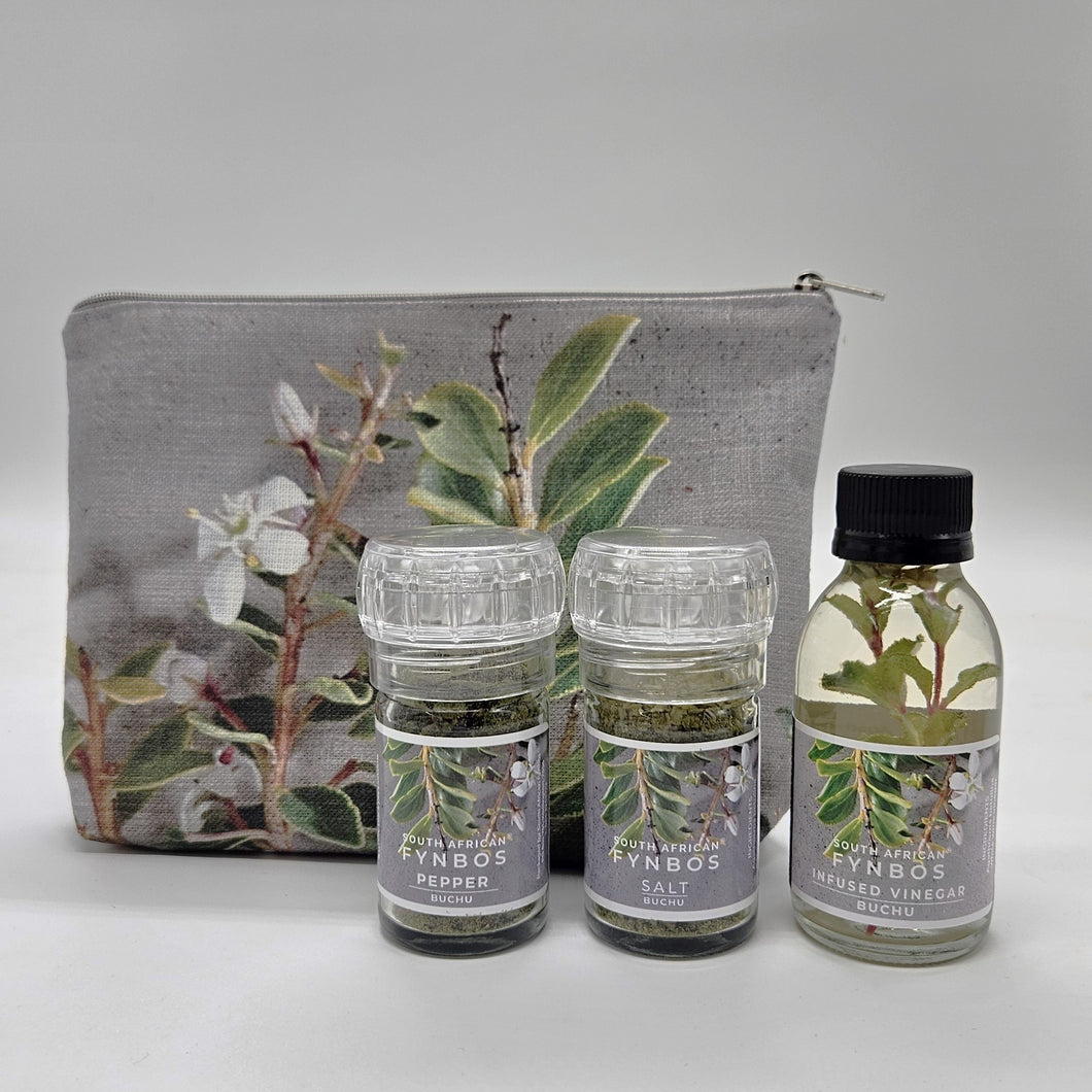 Gift Bag Combo - Buchu Salt & Pepper and Botanical Vinegar Infusion