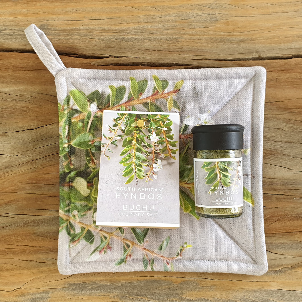 Gift Set - Potholder with Salt & Herb - Buchu