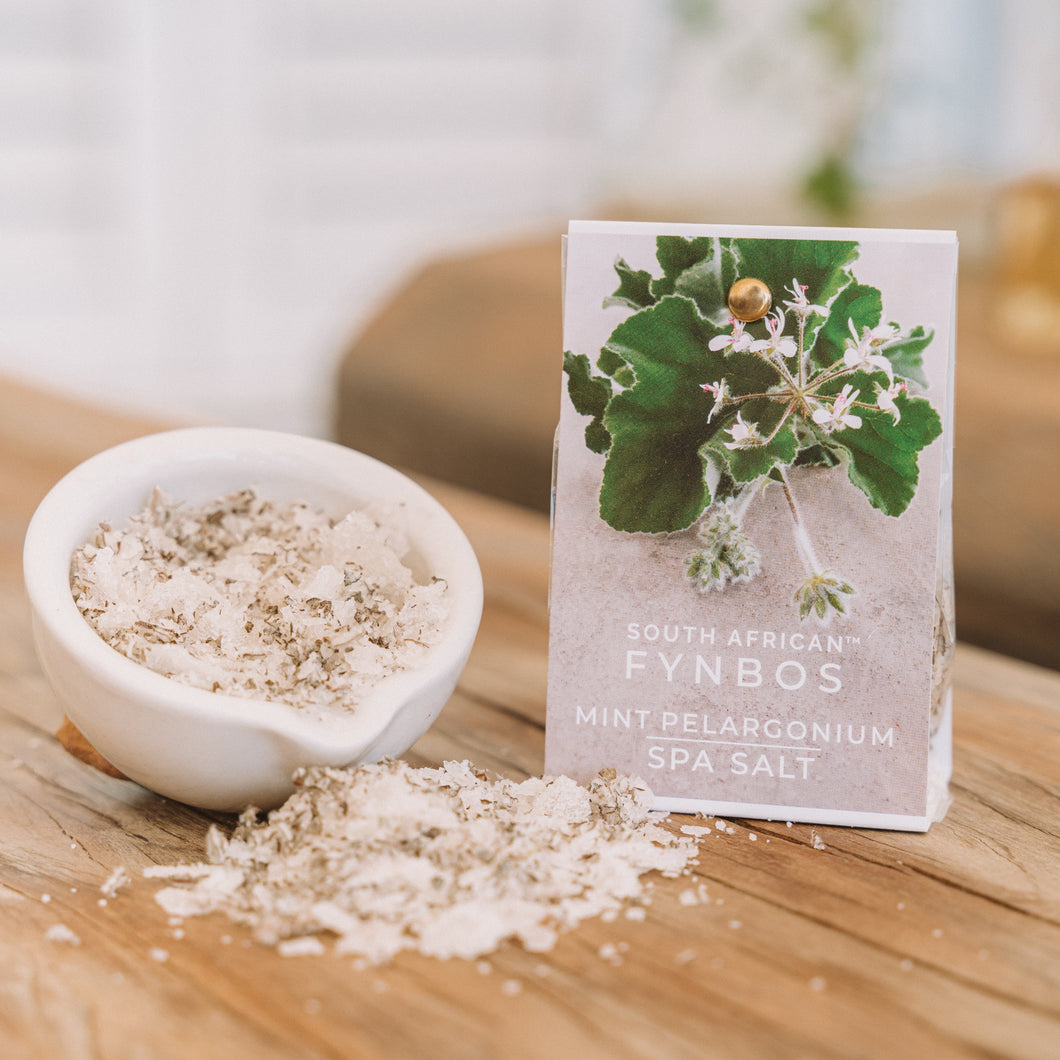 Fynbos Spa Salt - Mint pelargonium